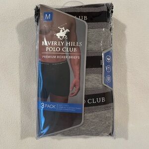 Beverly Hills Polo Club Black and Gray Boxer Briefs - 3 Pack